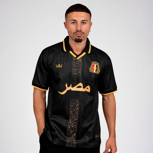 Egypt Heritage Retro Custom Football Jersey World Shirt Black
