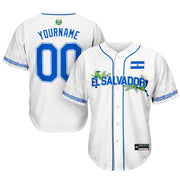 El Salvador 'Flor de Izote' Baseball Jersey White Custom