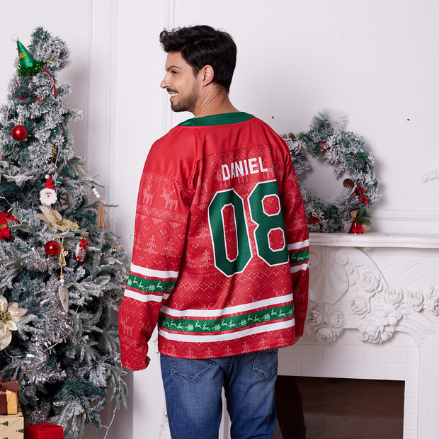 Family Christmas Custom Hockey Jersey