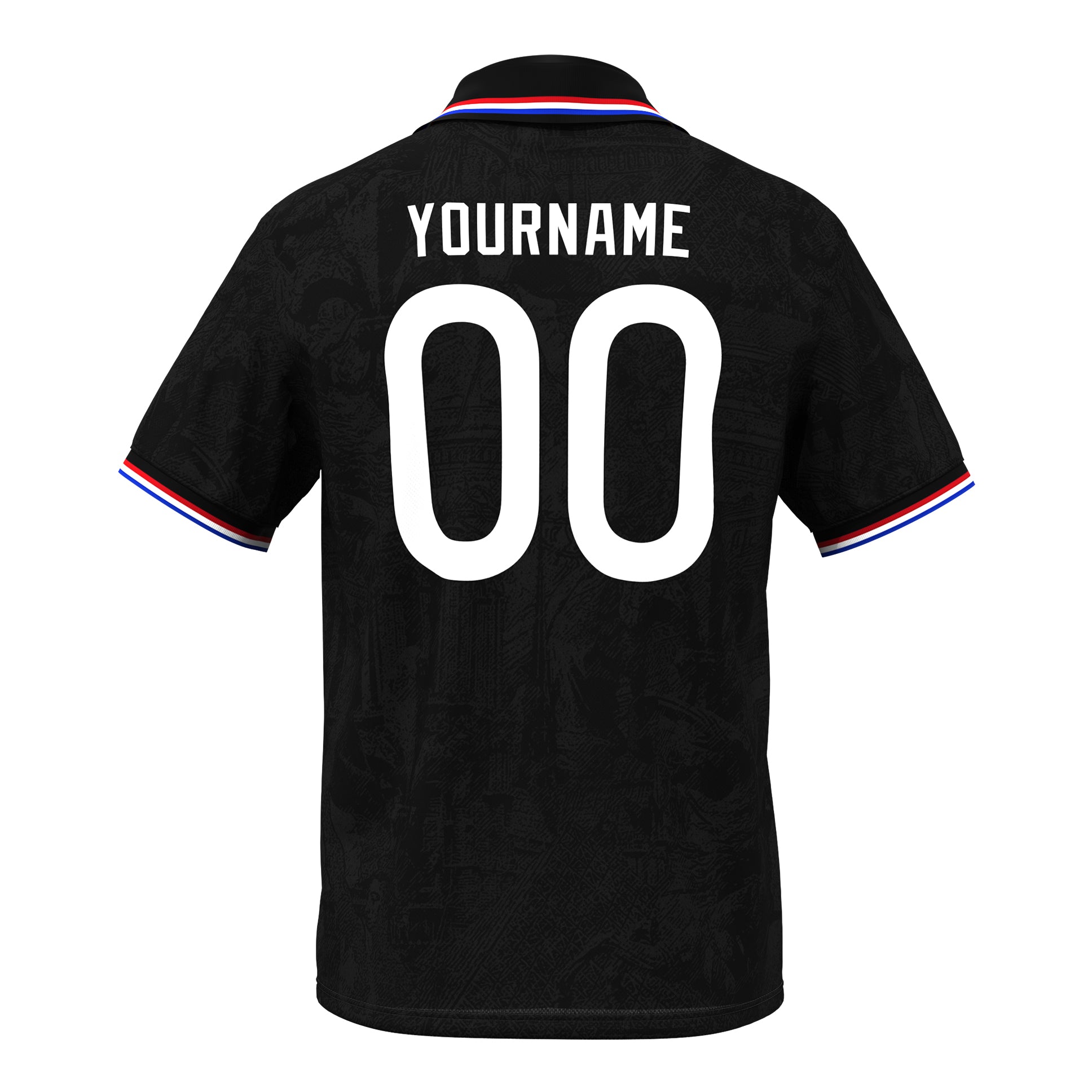 France Heritage Retro Custom Football Jersey Soccer World Black Shirt