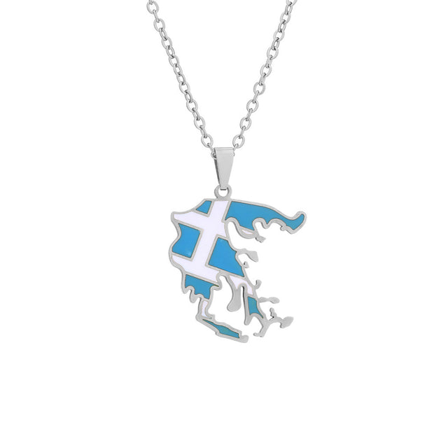 Greece Heritage Necklace Silver