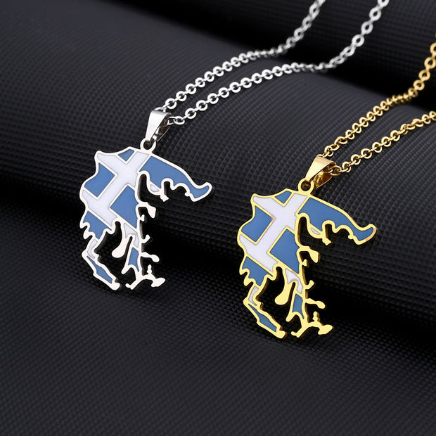 Greece Heritage Necklace Silver
