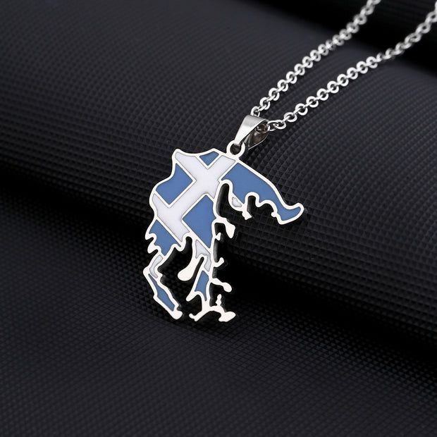 Greece Heritage Necklace Silver
