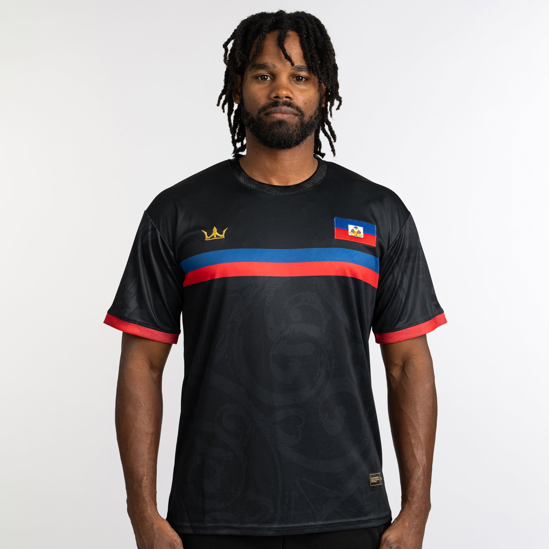 Haiti Custom Heritage Football Jersey Soccer Shirt Black