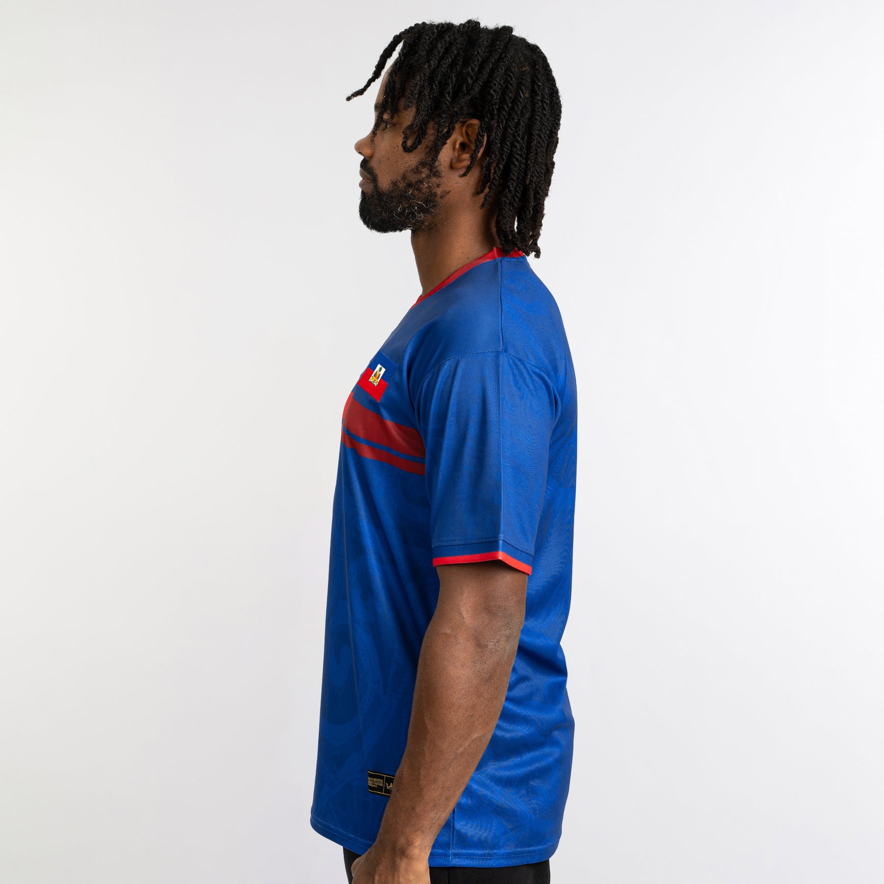 Haiti Custom Heritage Football Jersey Soccer Shirt Blue