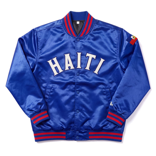 Haiti Heritage Satin Bomber Jacket