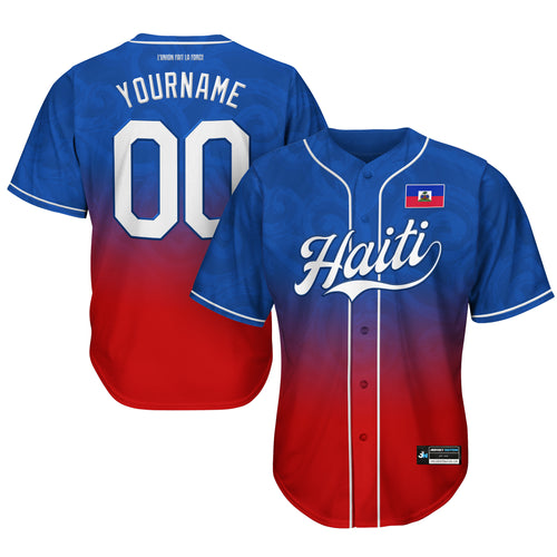Haiti Heritage Custom Baseball Jersey Customized