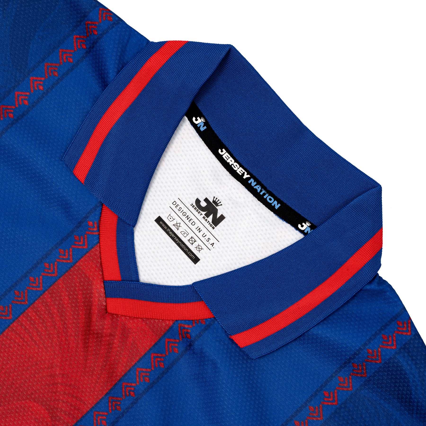 Haiti Heritage Retro Custom Football Jersey Closeup Collar 