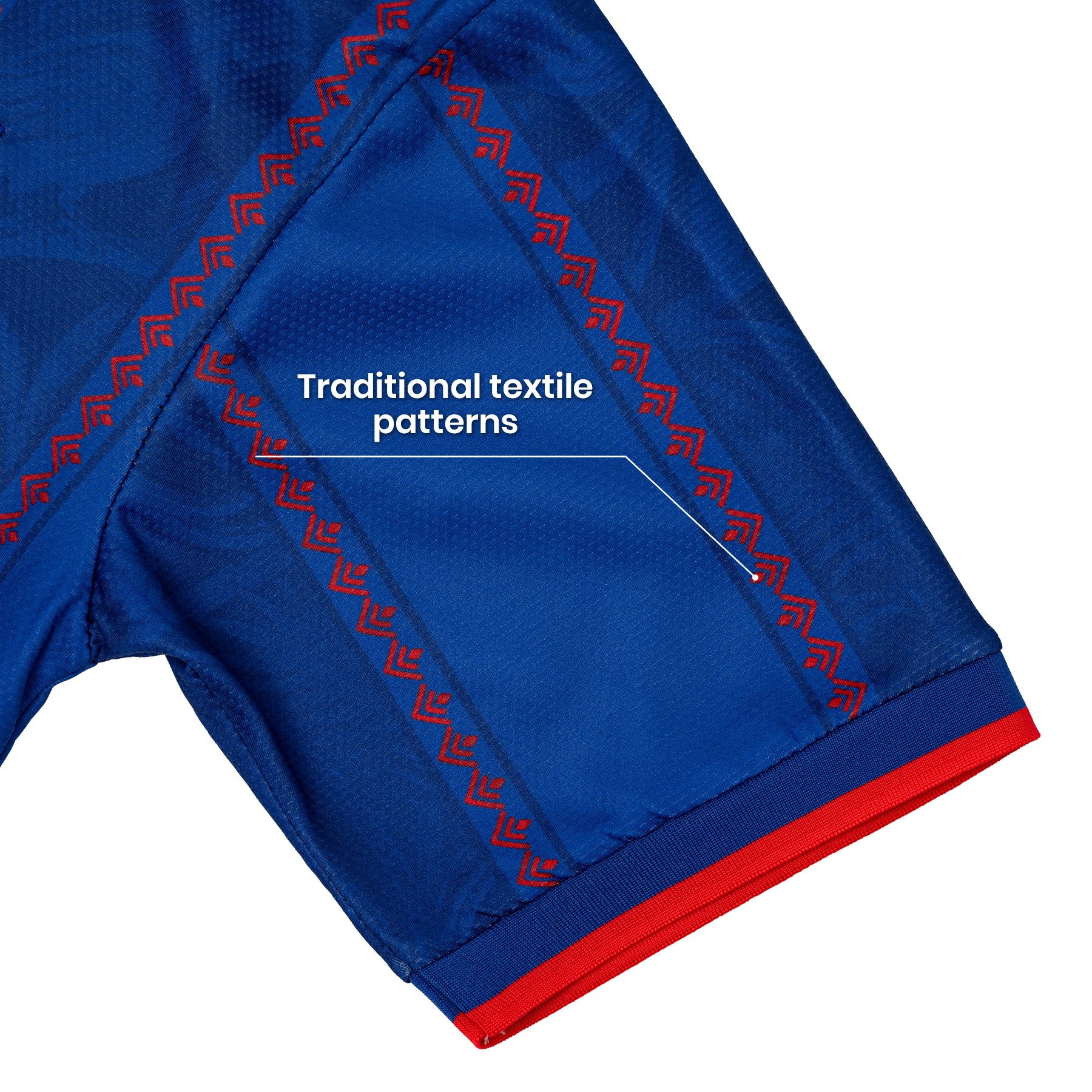 Haiti Heritage Retro Custom Football Jersey Closeup Sleeves 