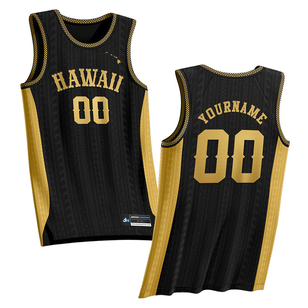 Hawaii Heritage Custom Basketball Black Jersey