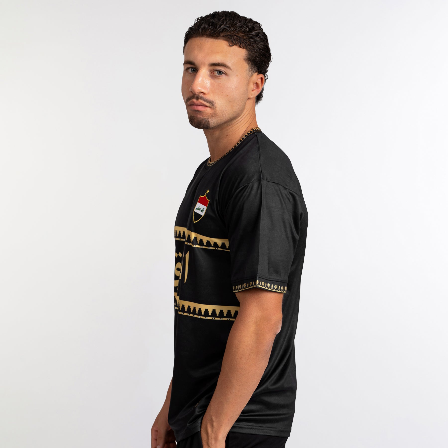 Iraq Heritage Custom Football Black Jersey Soccer Iraqi Shirt World