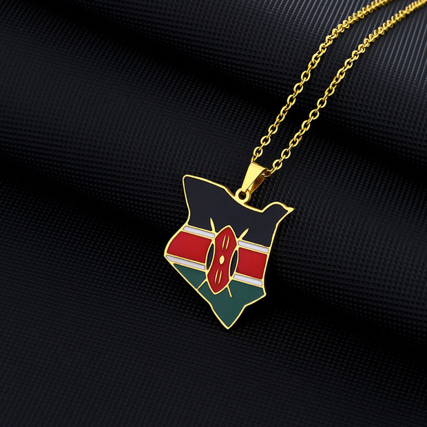 Kenya Heritage Necklace gold closeup