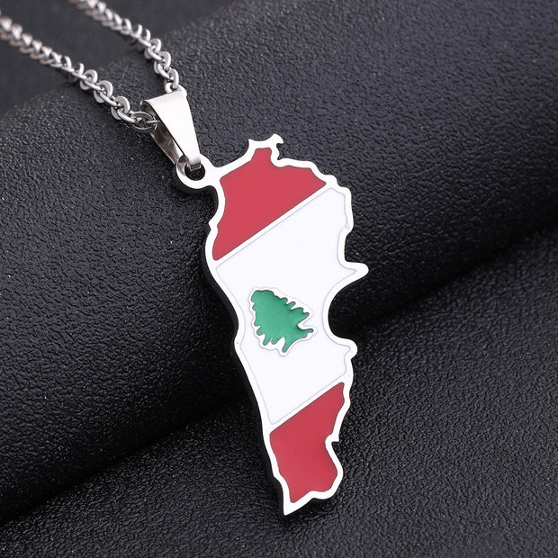 Lebanon Heritage Necklace Silver closeup