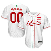 Lebanon 'Taree' Custom Baseball Jersey White Custom