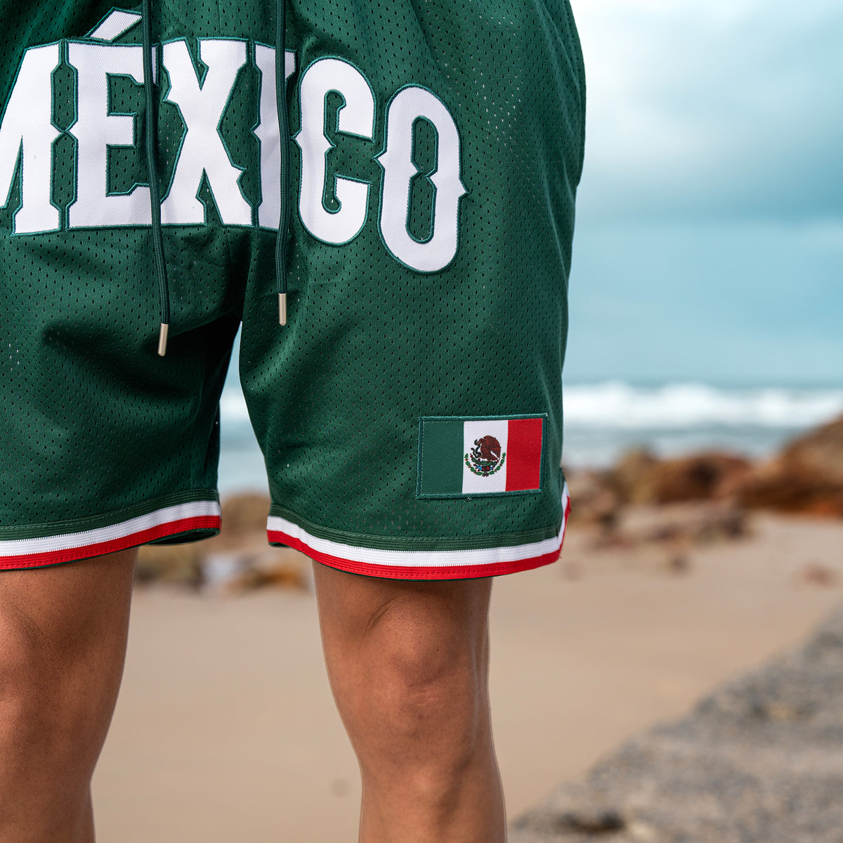 Green And Blue Mexican Baja Men's Shorts