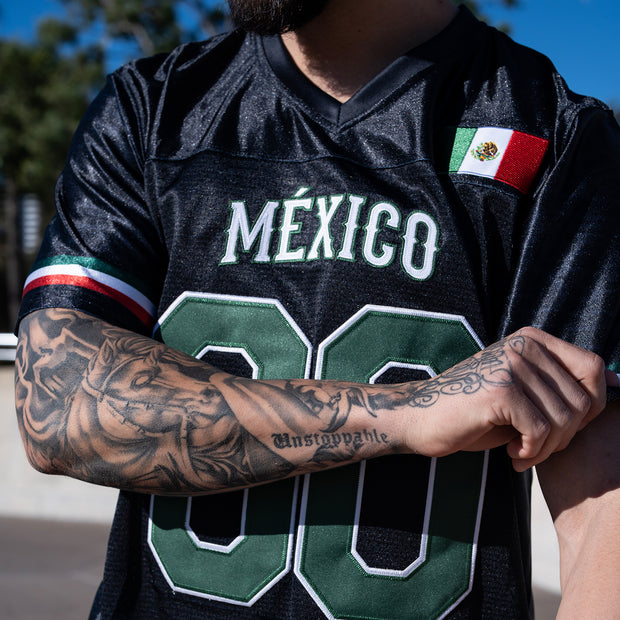 Mexico Heritage Black Custom Football Jersey Stitched