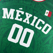 Mexico Heritage Custom Basketball Green Jersey Closeup Front