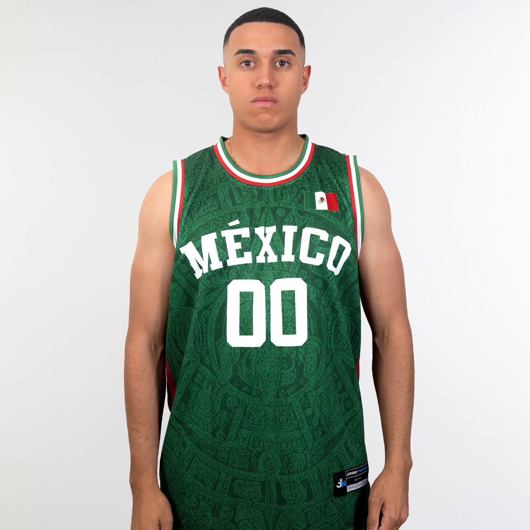 Mexico Heritage Custom Basketball Green Jersey Model