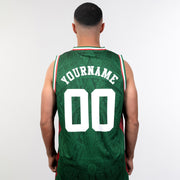 Mexico Heritage Custom Basketball Green Jersey Model Back