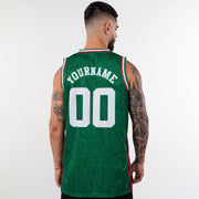 Mexico Heritage Custom Basketball Green Jersey Model Side Back Customized