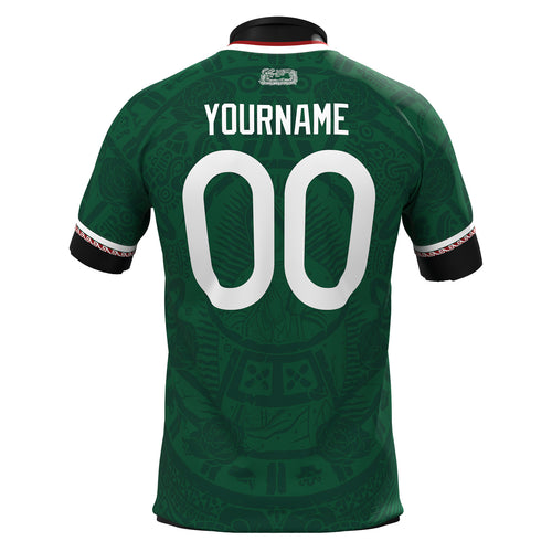 Mexico Heritage Custom Football Jersey Green World Shirt Back Customized