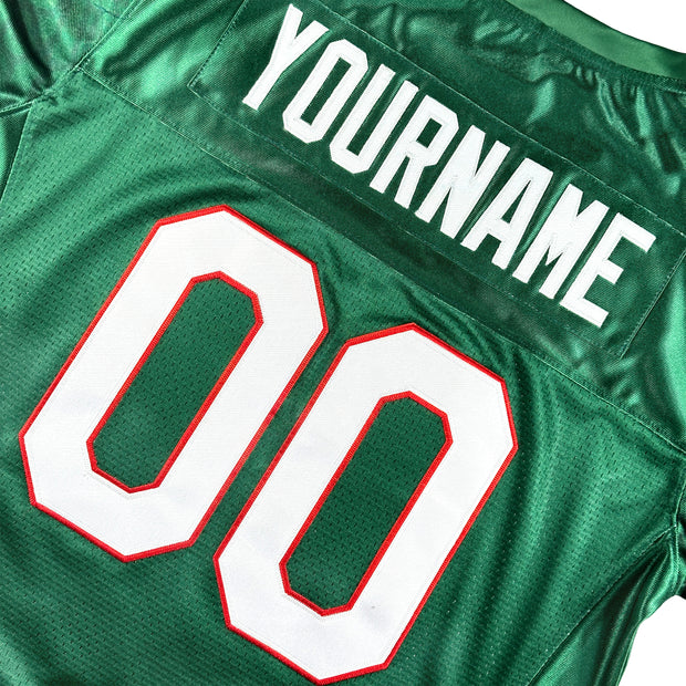 Mexico Heritage Custom Green Football Jersey Closeups