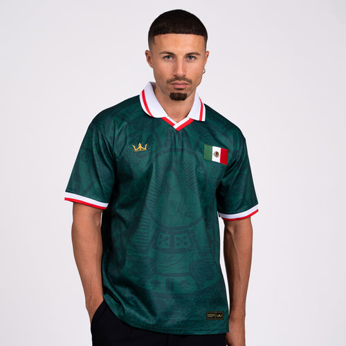 Mexico Heritage Retro Custom Football Jersey Model Guadalupe Soccer World