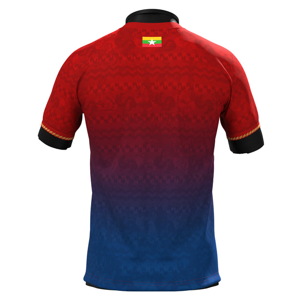 Myanmar Heritage Custom Football Jersey, Red / XL / Customized Myanmar Heritage Custom Football Jersey, Red / XL / Customized