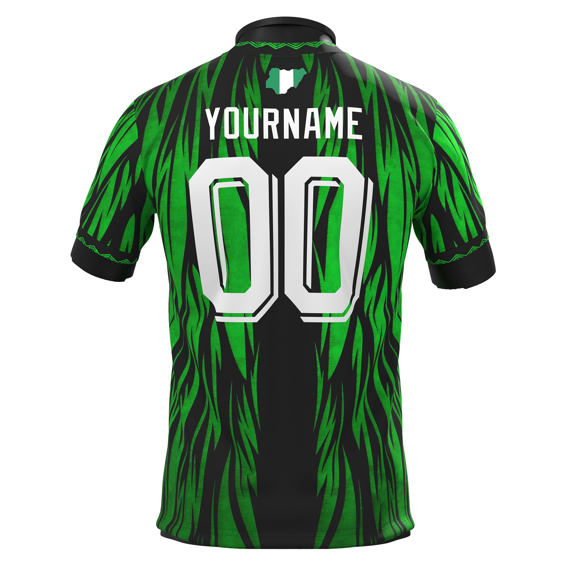Camiseta de fútbol personalizada de Nigeria Heritage