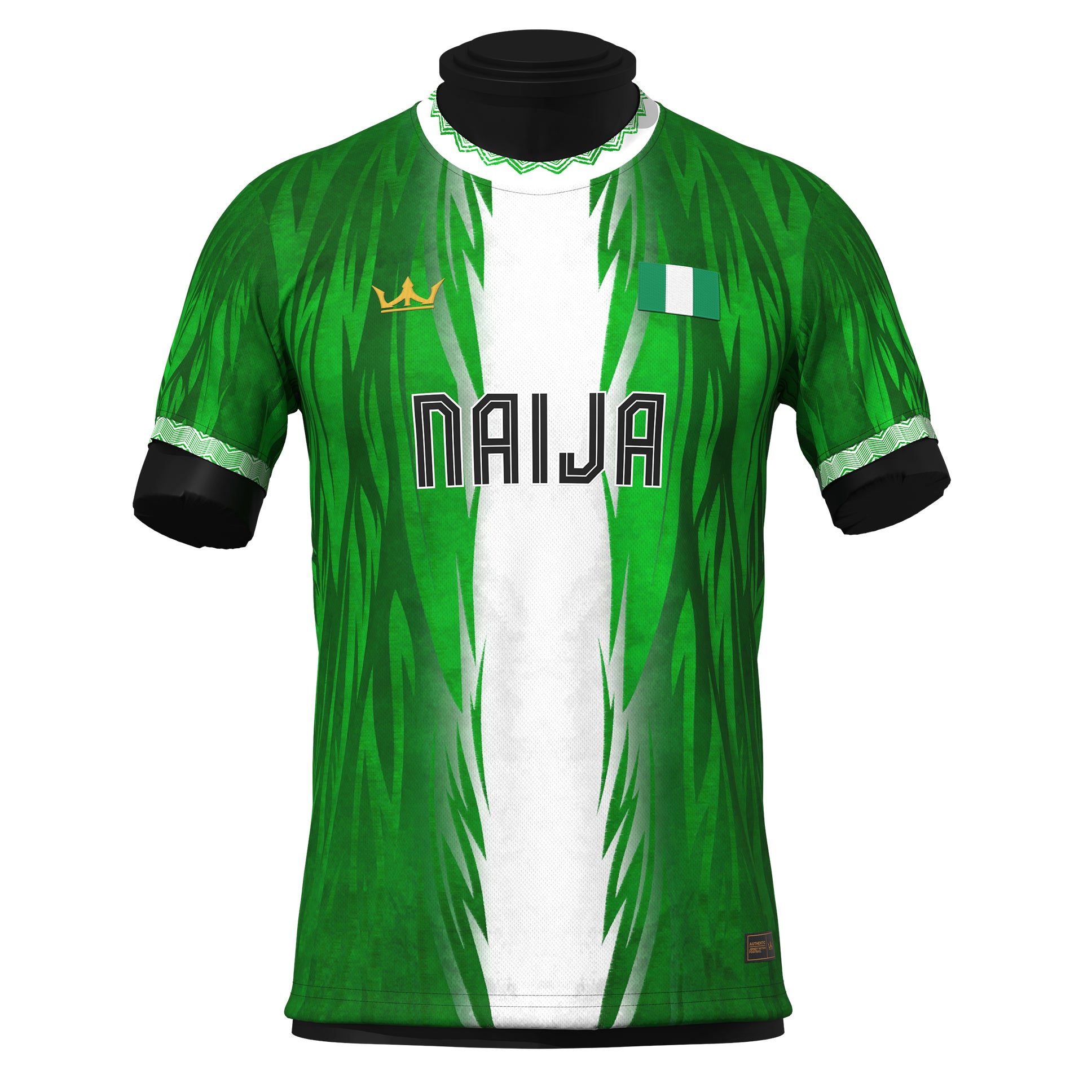 Camiseta de fútbol personalizada de Nigeria Heritage