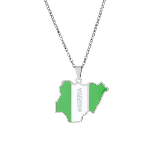 Nigeria Heritage Necklace Country Silver 