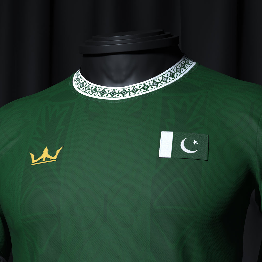 Pakistan Football Jersey PK-124 - Microfiber Breathable Soccer Jersey With Flag, Gift For Fans