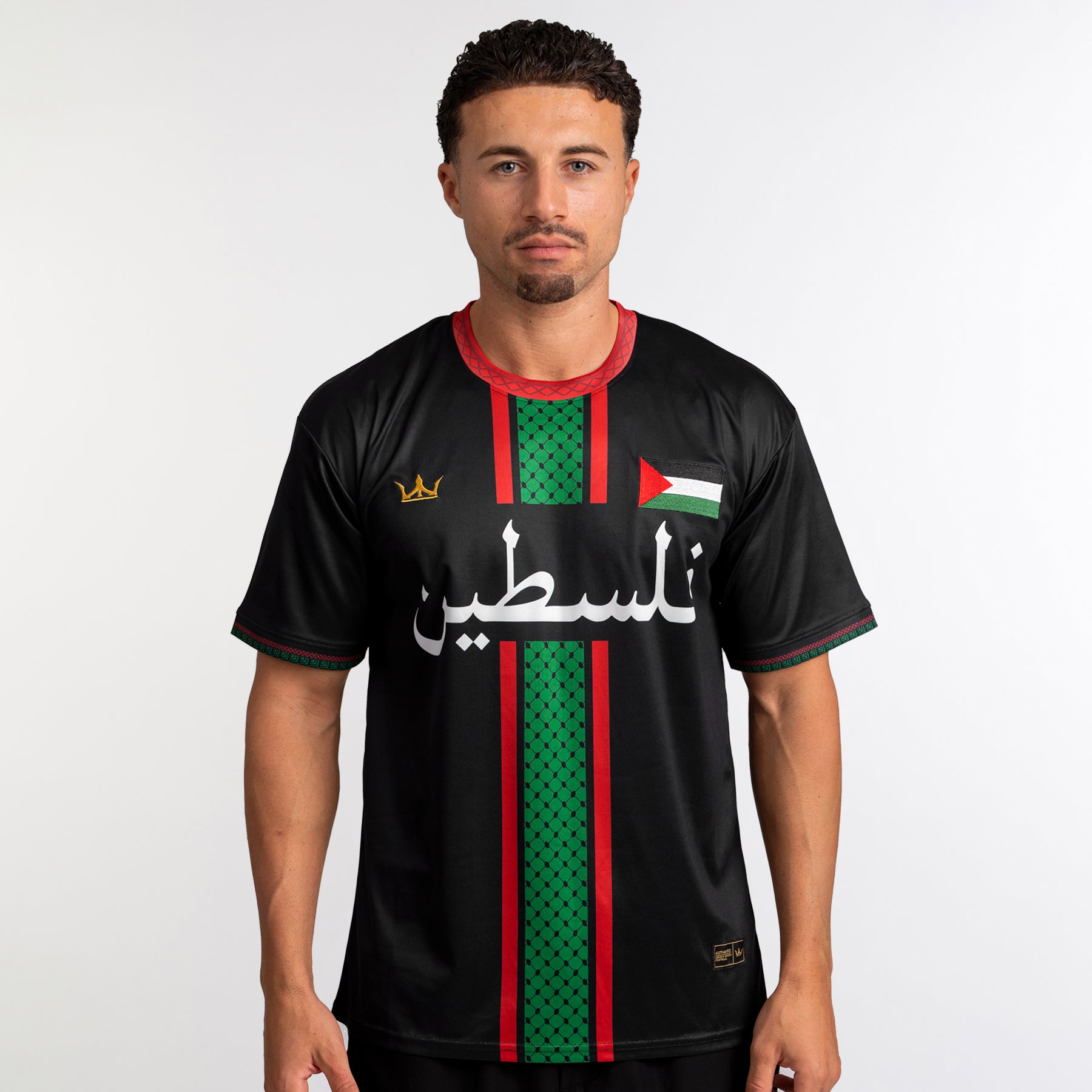 Palestine Heritage Custom Football Black Jersey Soccer Palestinian Shirt