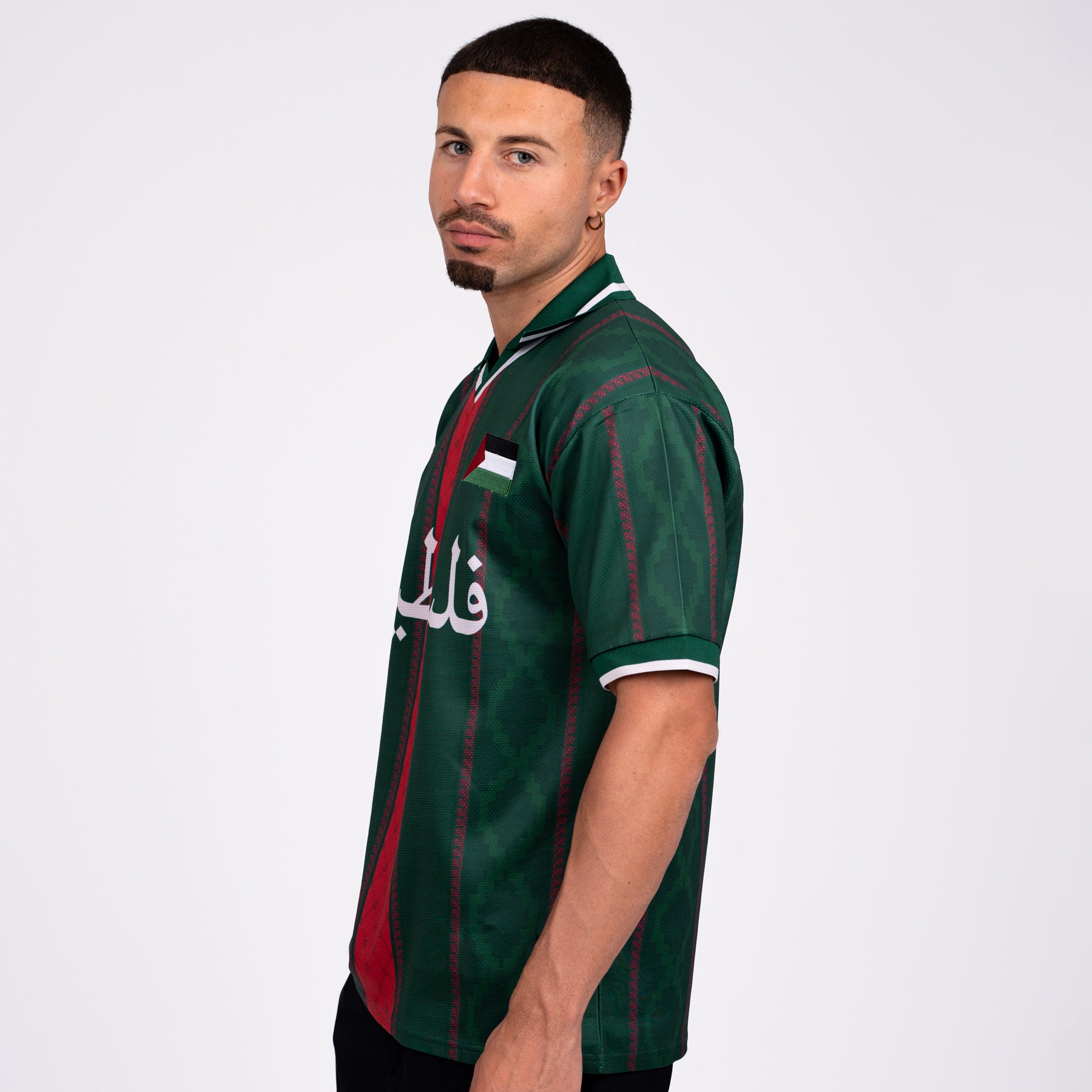 Palestine Heritage Retro Custom Football Jersey Model Sleeves Soccer World