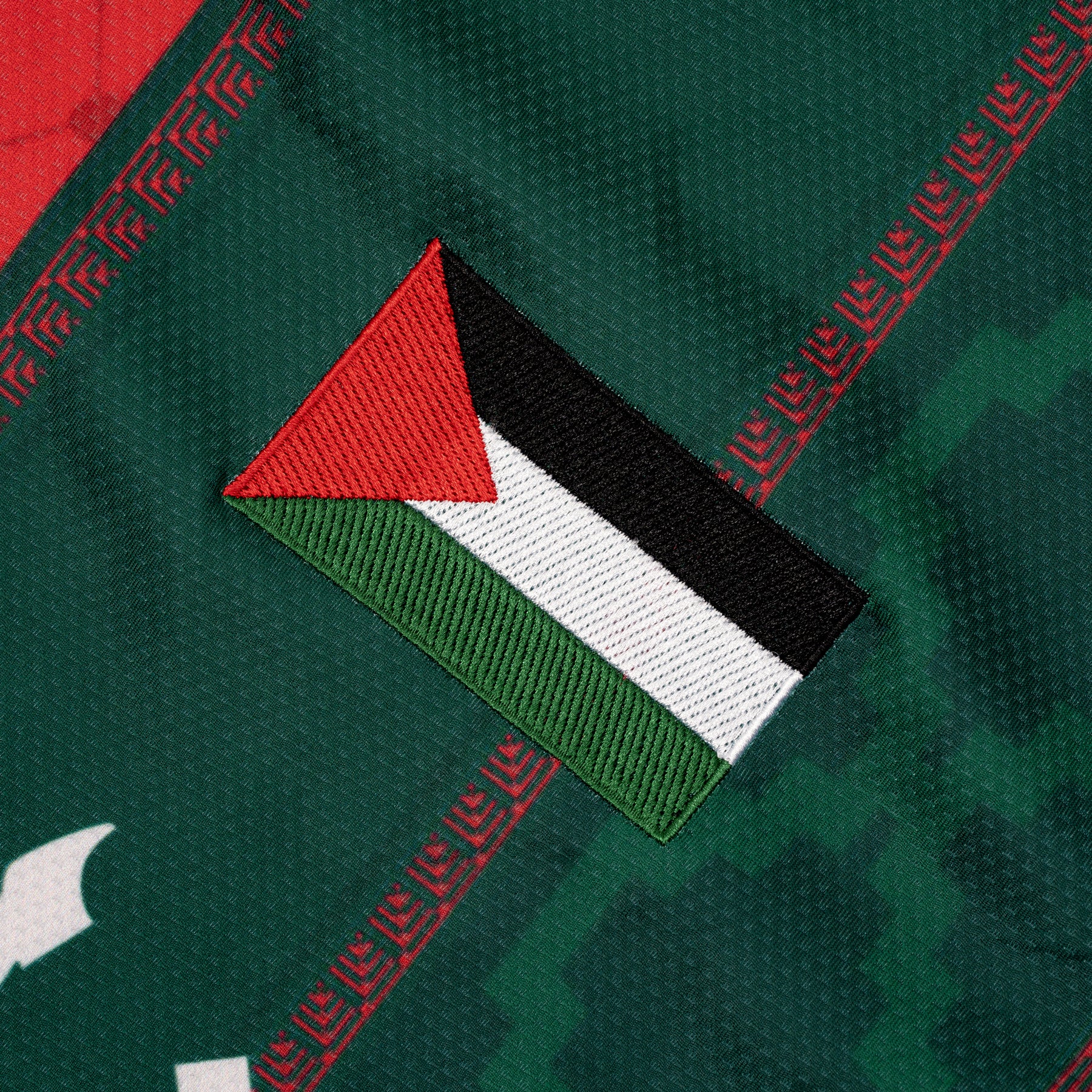 Palestine Heritage Retro Custom Football Jersey Stitched Flag Closeup World Soccer Shirt