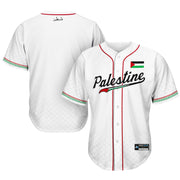 Palestine 'Tatreez' Baseball Custom Jersey White