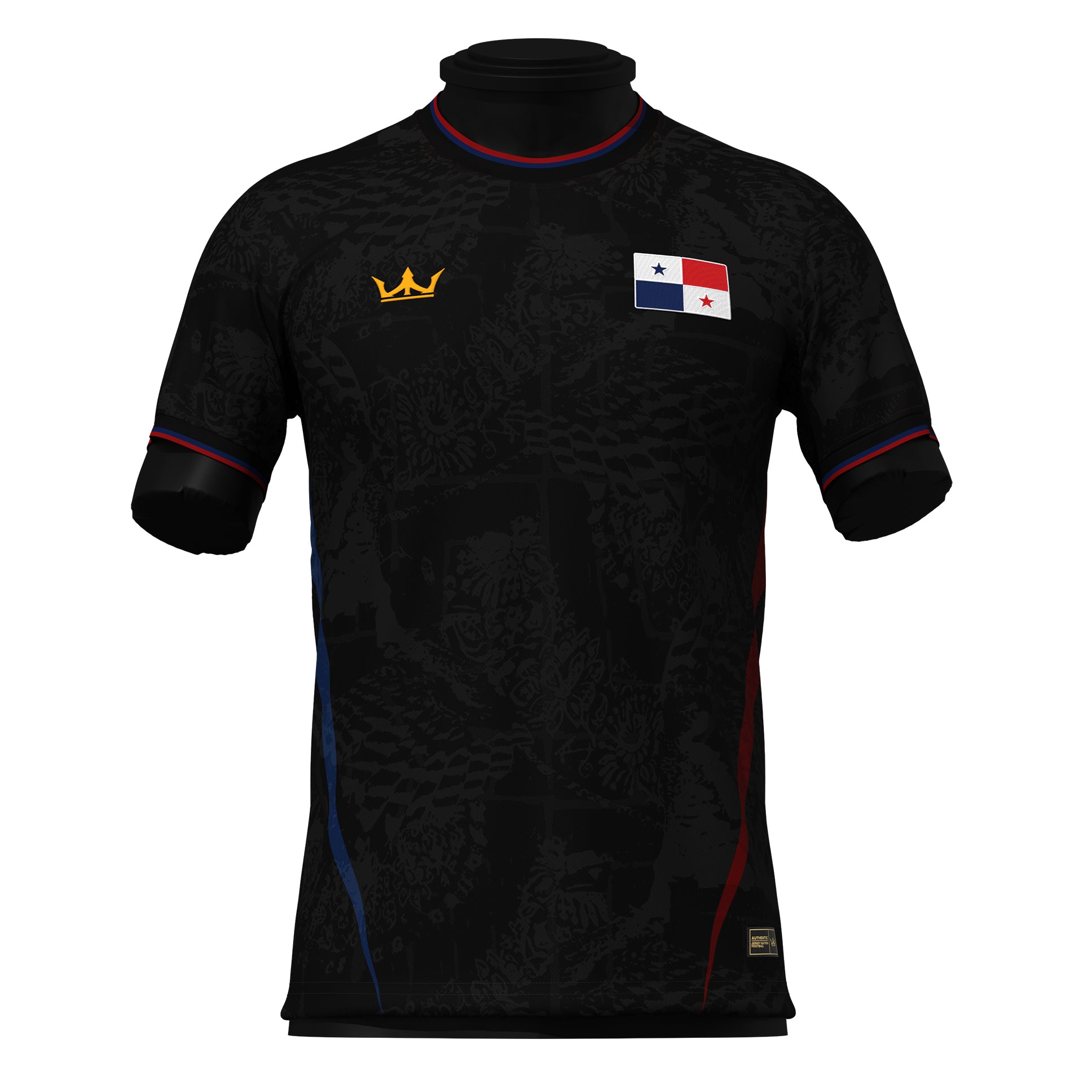 Panama Heritage Custom Football Jersey Black