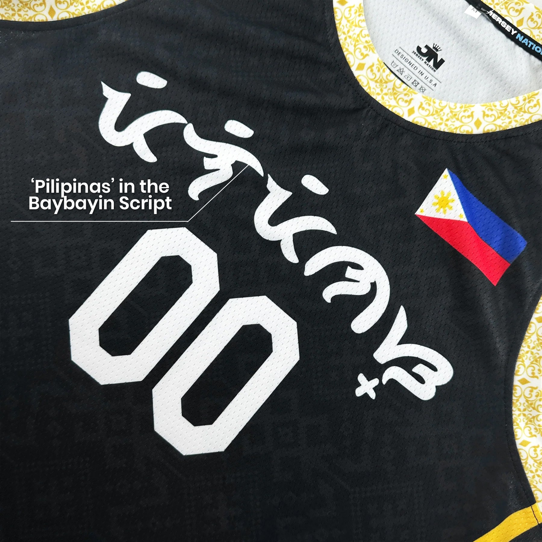 Philippines Black Custom Basketball Jersey