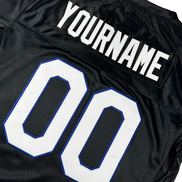 Philippines Heritage Black Custom American Football Jersey Closeups Customized
