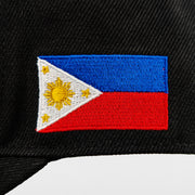 Philippines Heritage Black Snapback Cap Embroidered Flag Hat Adjustable
