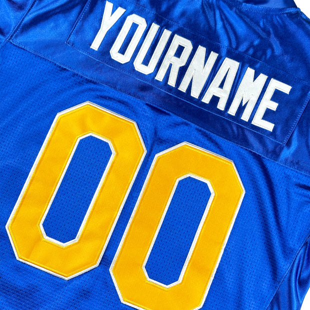 Philippines Heritage Blue Custom American Football Jersey Customized