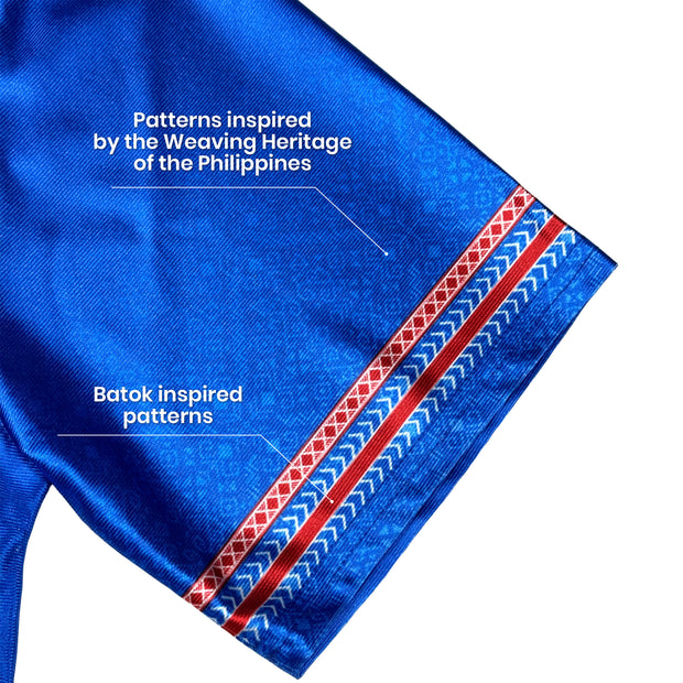 Philippines Heritage Blue Custom American Football Jersey Sleeves