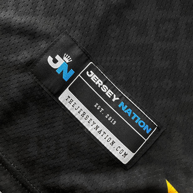 Philippines Heritage Custom Basketball Black Jersey Closeup Stitched