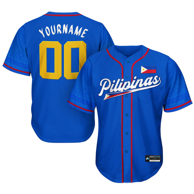Personalized Philippines Baseball Jersey, Filipino Flag Baseball Jersey Philippines Shirts Philippines Flag Shirt 5xl
