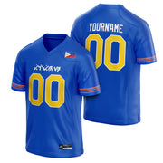 Philippines Heritage Custom Football Jersey Blue
