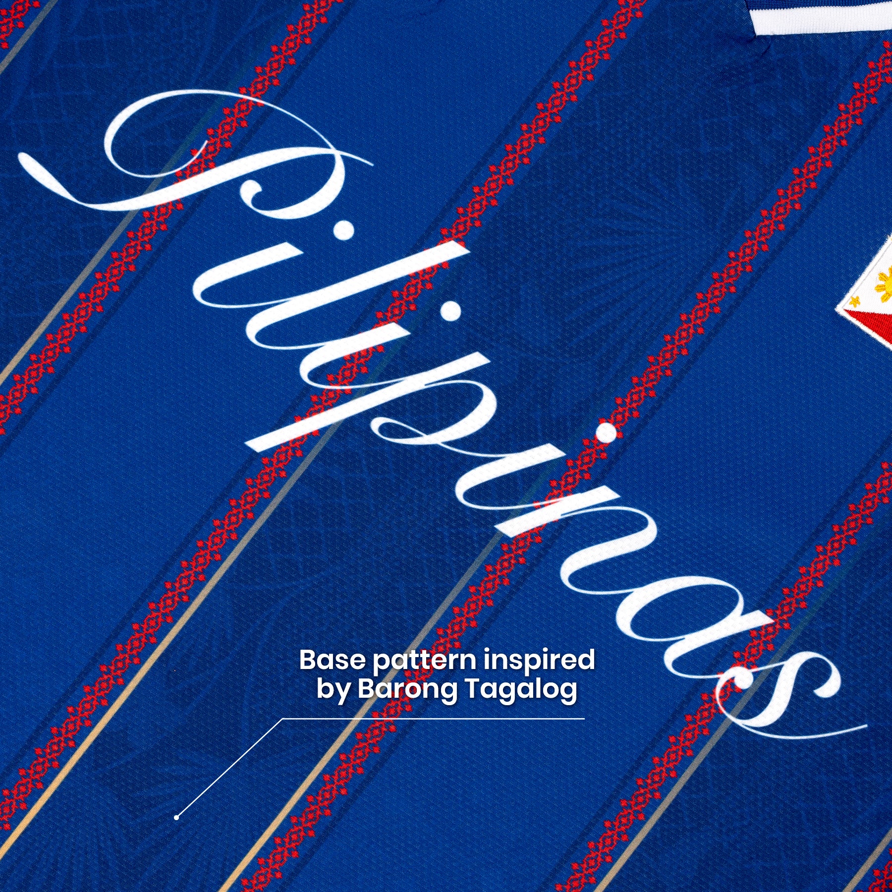  Philippines Heritage Retro Custom Football Jersey World Soccer Shirt Closeup