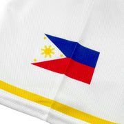 Philippines 'Sampaguita' Baseball White Jersey Back Closeup National Pride Flag Pilipinas