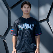 Philippines 'Sampaguita' Black Baseball Jersey Model Styling
