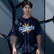 Philippines 'Three Stars & a Sun' Black Baseball Jersey Model