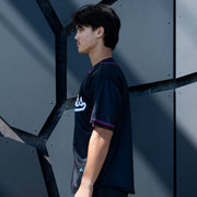 Philippines 'Three Stars & a Sun' Black Baseball Jersey Model Side Sleeves